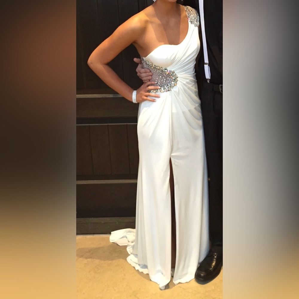 Elegant White Evening Gown